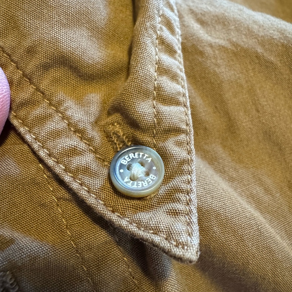 Beretta Classic Beige Button-Up Field Utility Jacket Men’s XL Cotton MultiPocket - Picture 4 of 6